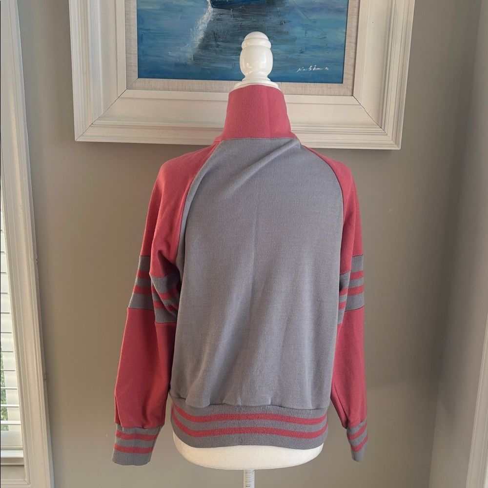 Vintage 80s Protour Gray Track Varsity Sweatshirt Jacket - Picture 5 of 10